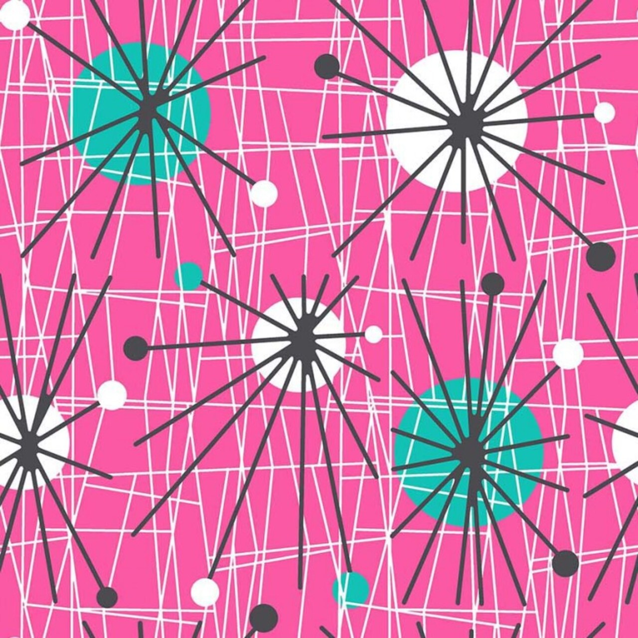 Fabric Michael Miller Raspberry Atomic 108" Wide Back by the Quarter Yard WBX5440-RASP-D